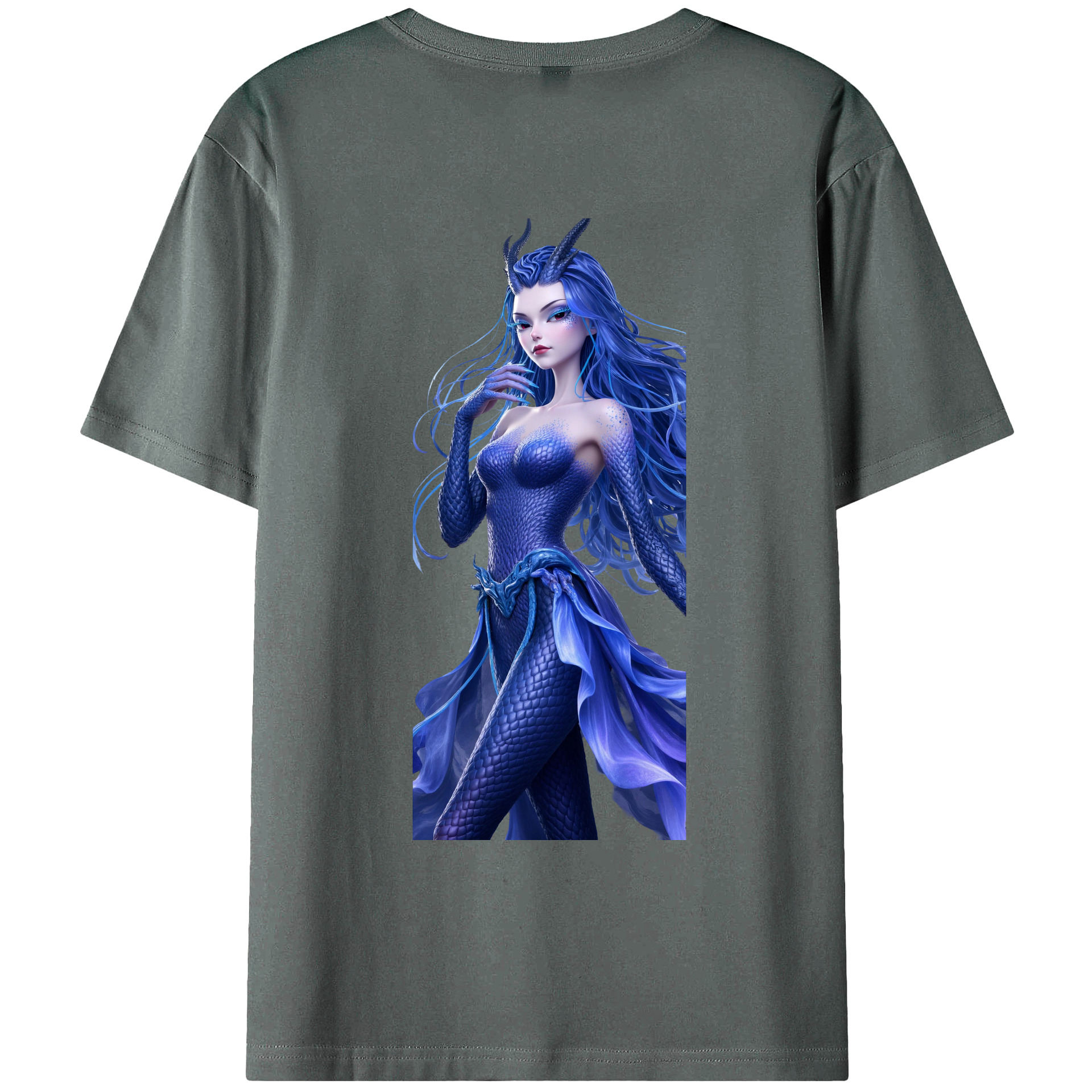 （画像用） Ne Zha 2 ナタ 魔童の大暴れ 綿100％ メンズ半袖Tシャツ（バックプリント） 通気性